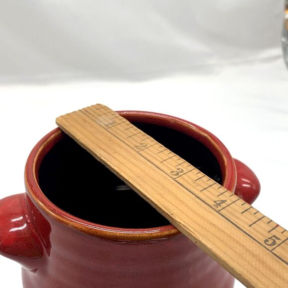 Milk Jug Vase Red Brown Ceramic Vase 6.5 x 4 Flowers Kitchen Utensils - Picture 4 of 4